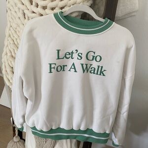 Yellow the Label Lets go for a walk sweatshirt